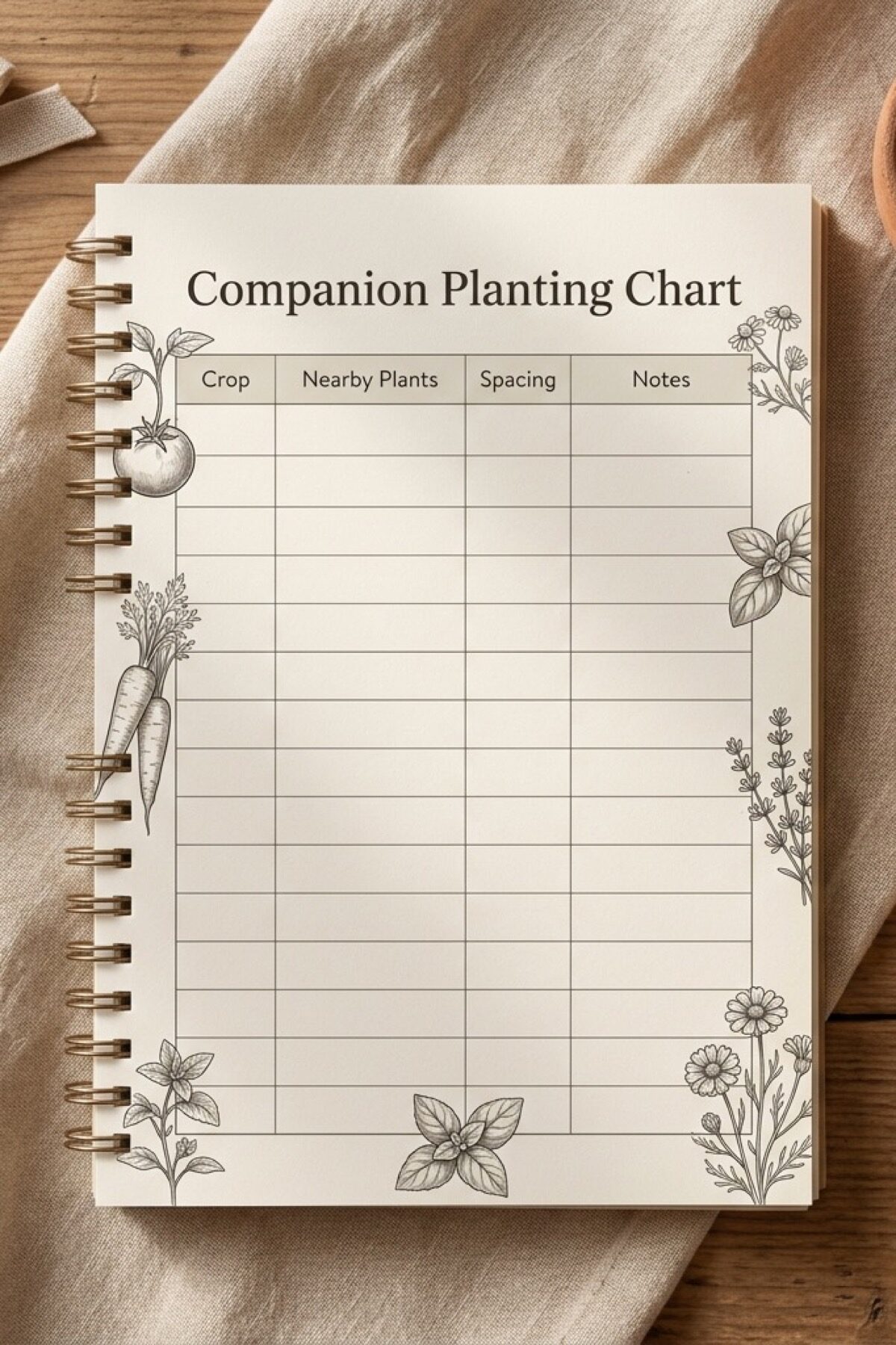 Vegetable Companion Planting Chart & Guide