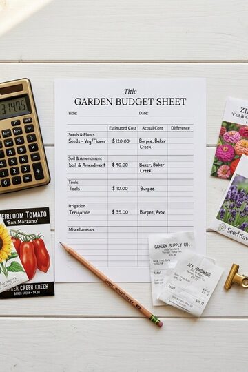Simple Garden Budget Sheet to Track Seeds, Plants & Soil Costs